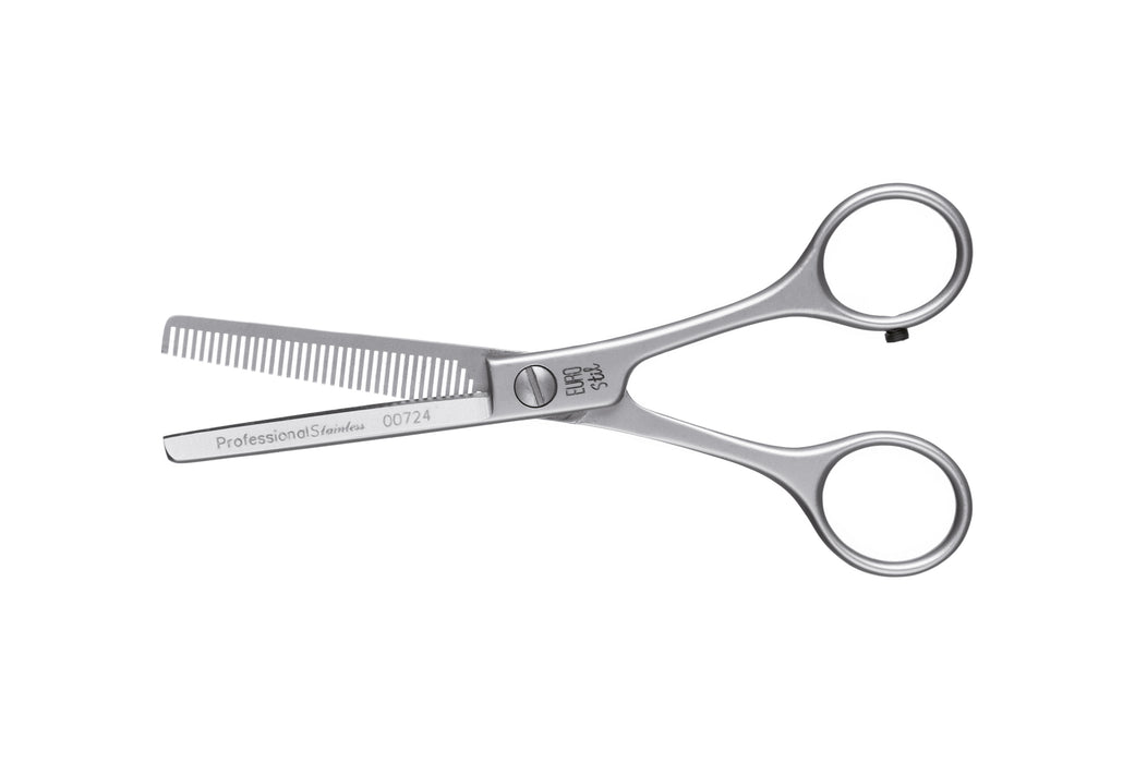 SATIN STAINLESS STEEL THINNING SCISSORS 5.5