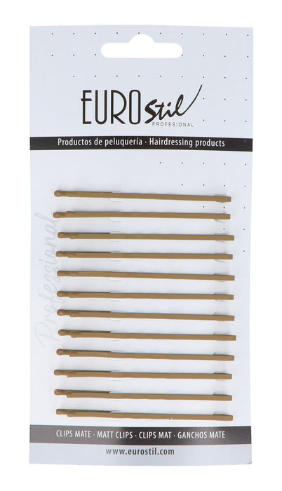 WAVED CLIP CARD BROWN LONG
