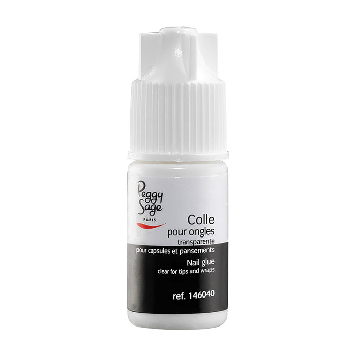 Clear nail glue for tips and wraps