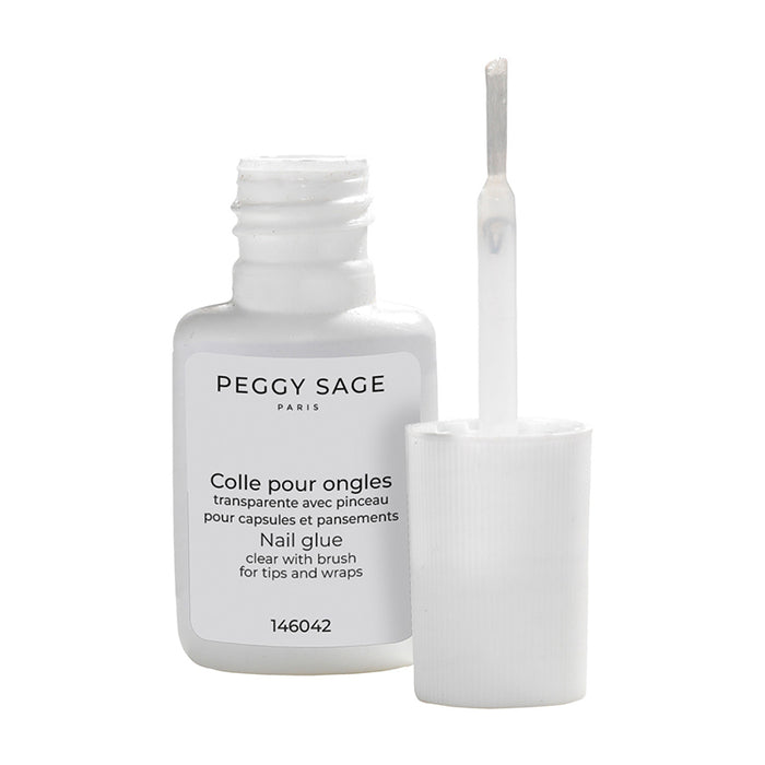 Clear nail glue for tips and wraps