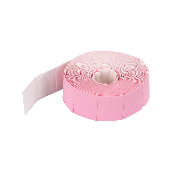 Roll of 250 two-colour cellulose squares (pink & white)