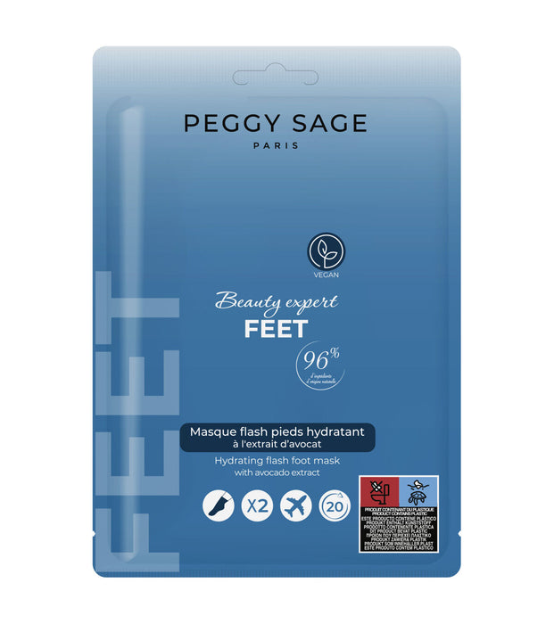 Hydrating flash foot masks with avocado extract
