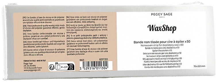 Nonwoven strip for depilatory wax