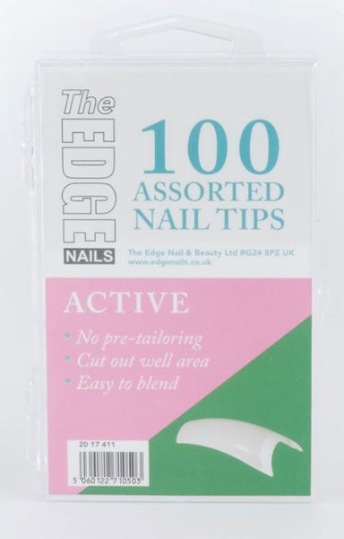 The Edge Active 100 Assorted Nail Tips