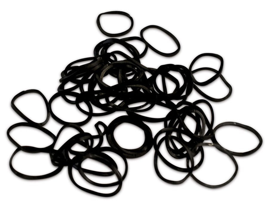 Hair Tools Black Rubber Bands x 300