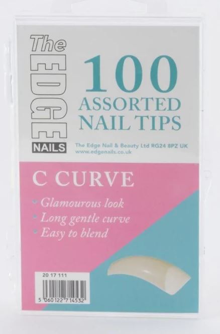 The Edge Big C Curve 100 Assorted Nail Tips