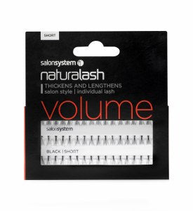 Salon System Naturalash Individual Eyelashes Flare Black Short