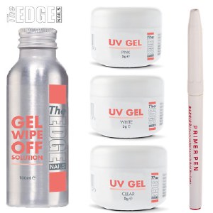 The Edge UV Gel trial pack with Wipe of solution